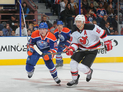 Nugent-Hopkins fantastic in return, as Oilers comeback to edge Devils