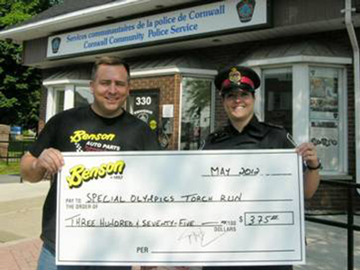 Law Enforcement Torch Run Special Olympics Donation