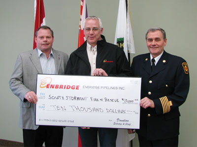 SNAPSHOT - Enbridge donates $10,000 to South Stormont Fire and Rescue